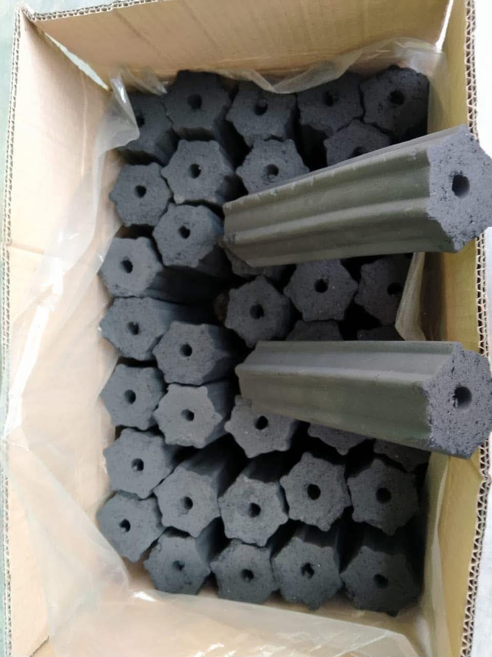 Coconut Shell Charcoal Briquettes Hexagonal view 2 thumbnail 2